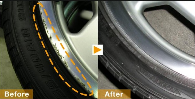ホイール修理 愛知のポリッシュホイールの傷